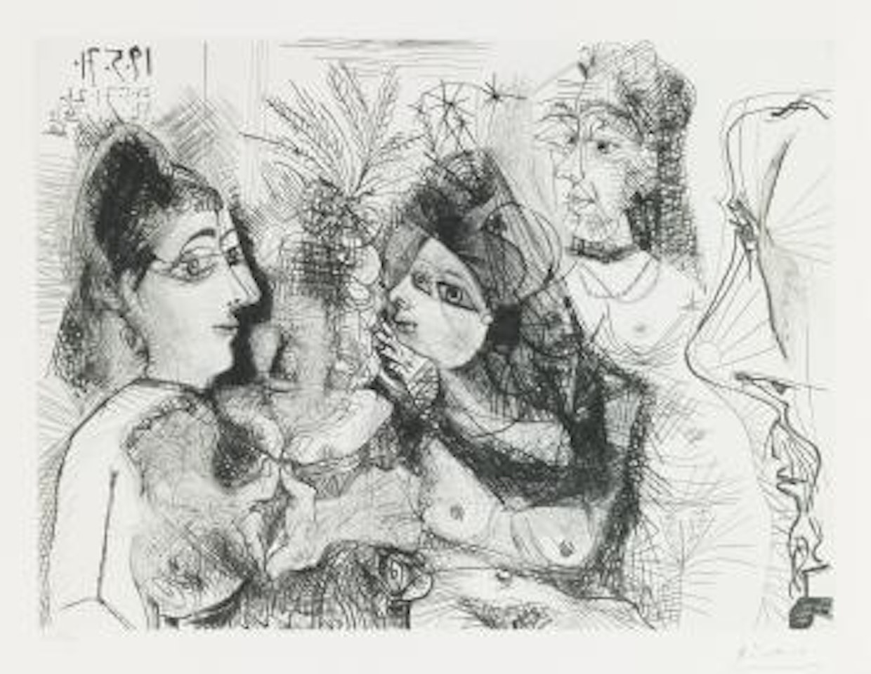 Maison Close MÃ©disances Avec Profil De Degas Au Nez FroncÃ© (Bloch 1985; Baer 1995) by Pablo Picasso