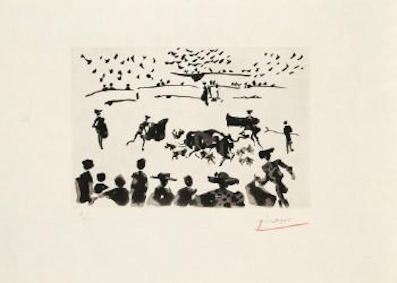 Echan Perros al Toro by Pablo Picasso