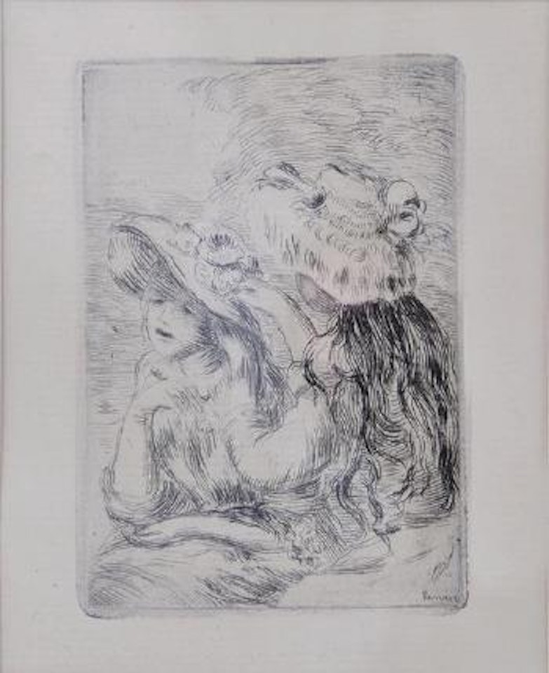 Le chapeau epingle (La Fille de Berthe Morisot et sa Coe) by Pierre-Auguste Renoir