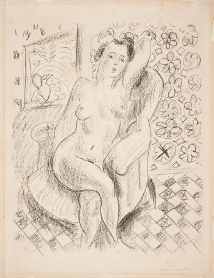 Nu au fauteuil sur moucharabieh by Henri Matisse