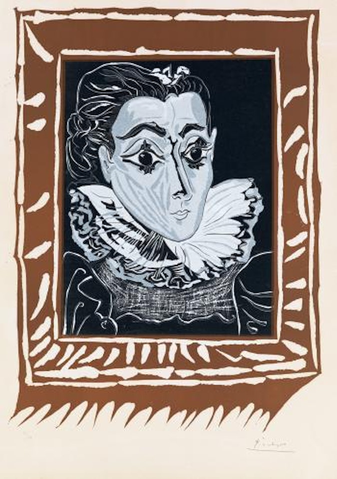 La Dame à La Collerette (Portrait De Jacqueline à La Fraise) by Pablo Picasso