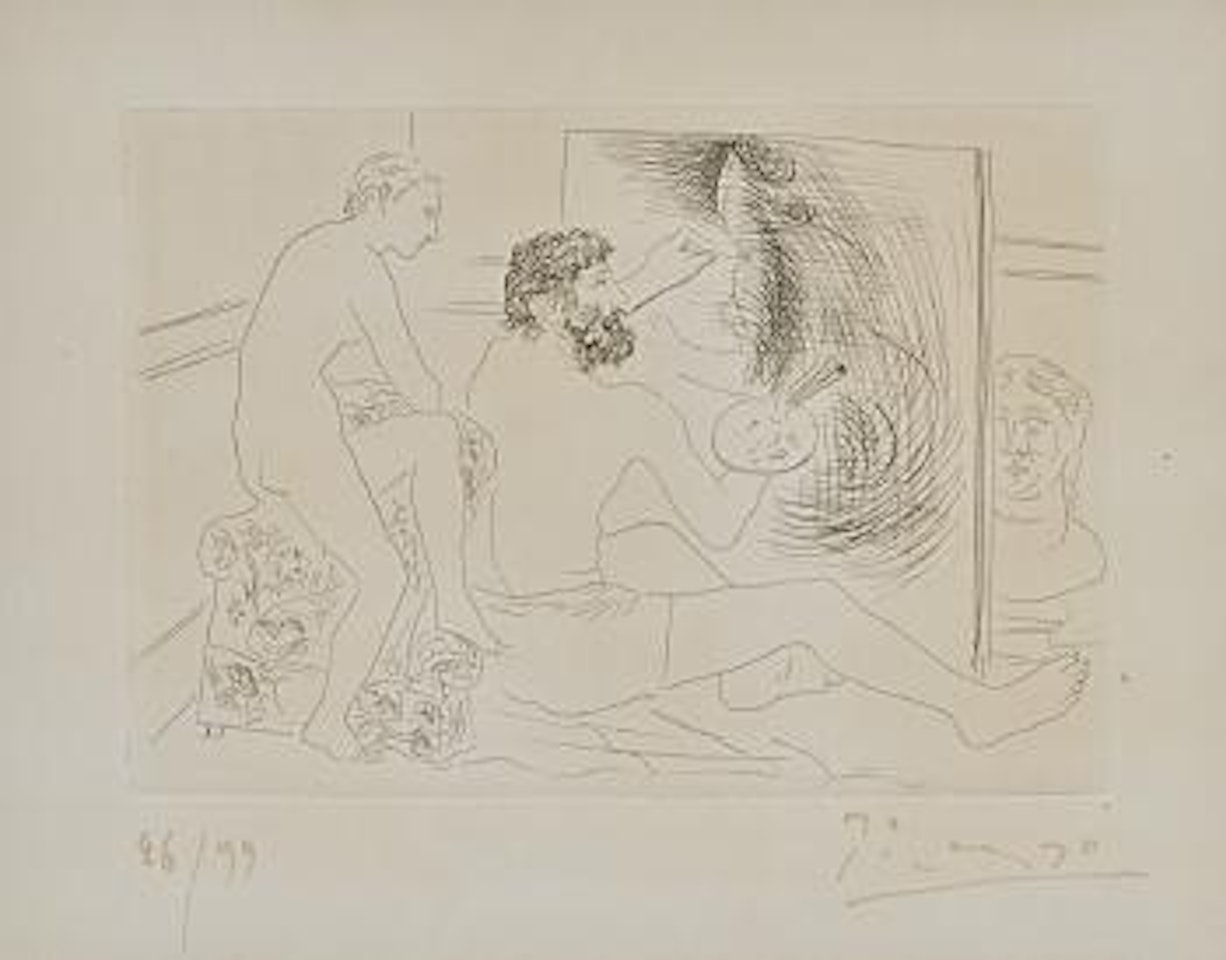 Peintre Travaillant by Pablo Picasso
