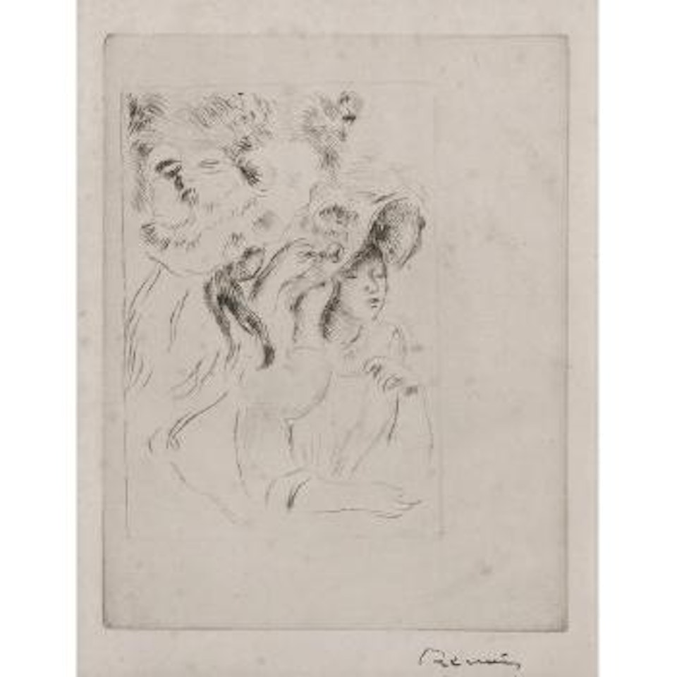 Le Chapeau Épinglé (La Fille de Berthe Morisot et sa cousine), 2e planche (D.; S. 7) by Pierre-Auguste Renoir