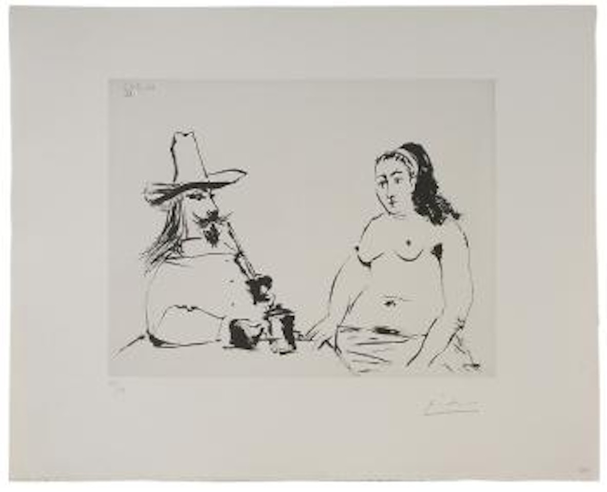 Matin: Pipe, femme et chocot by Pablo Picasso