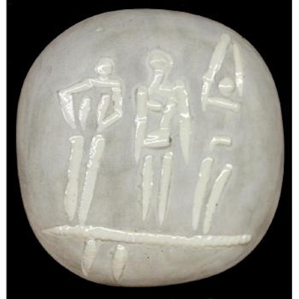 Three figures on a trampoline (A.R. 373) by Pablo Picasso