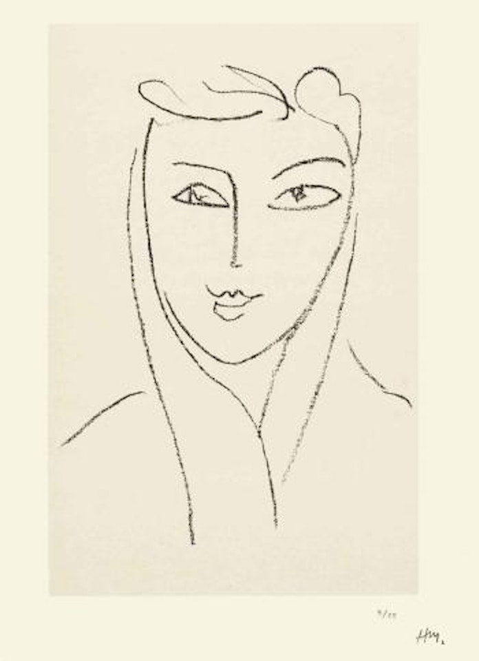 Jeune Femme Au Foulard: One Plate by Henri Matisse