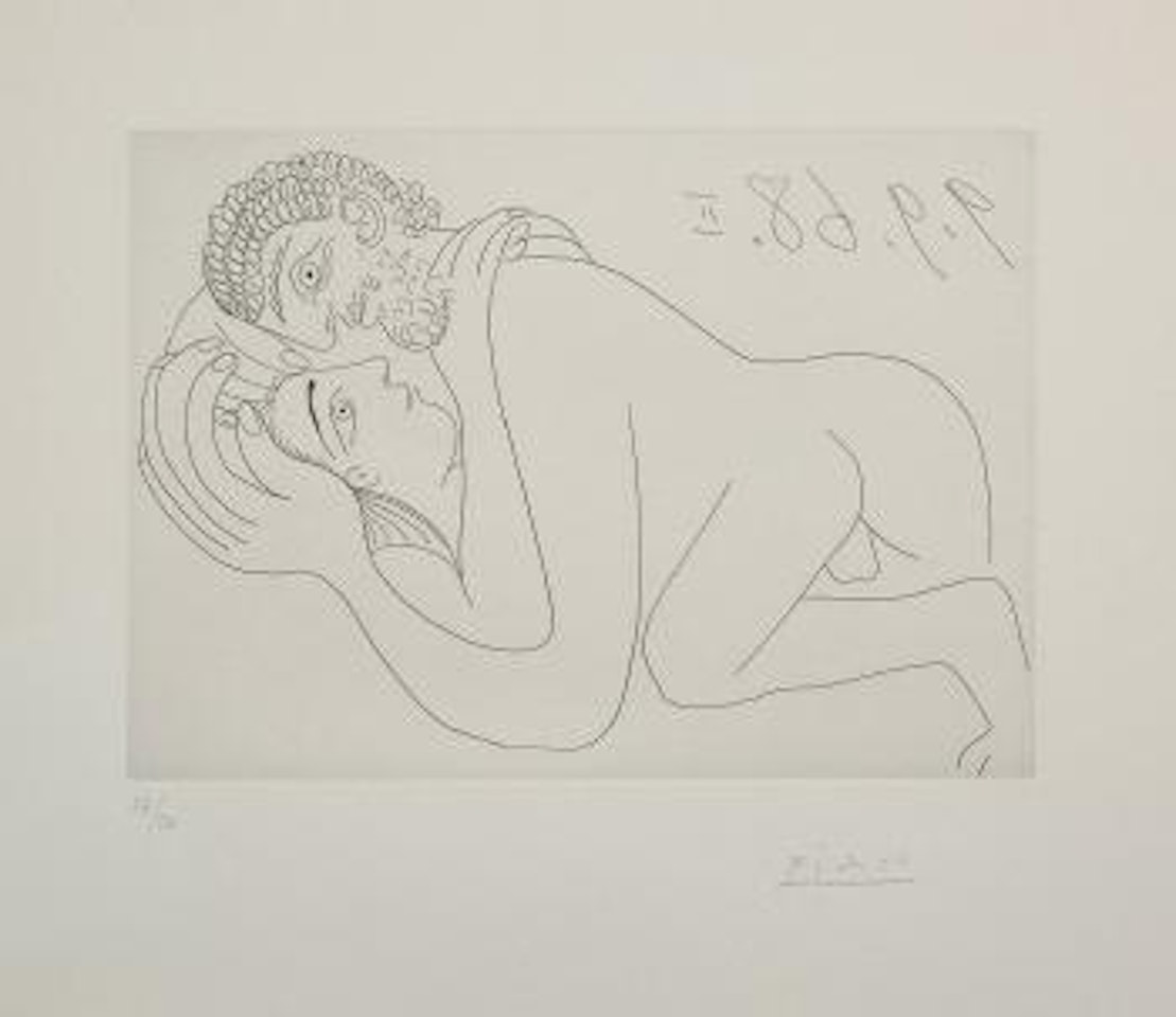Couple d’amoreux (Raphael et la Fornarina: Fin) by Pablo Picasso
