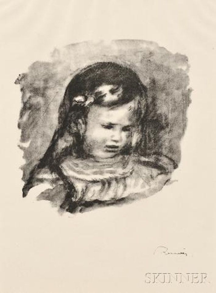 Claude Renoir, la tête baisée by Pierre-Auguste Renoir