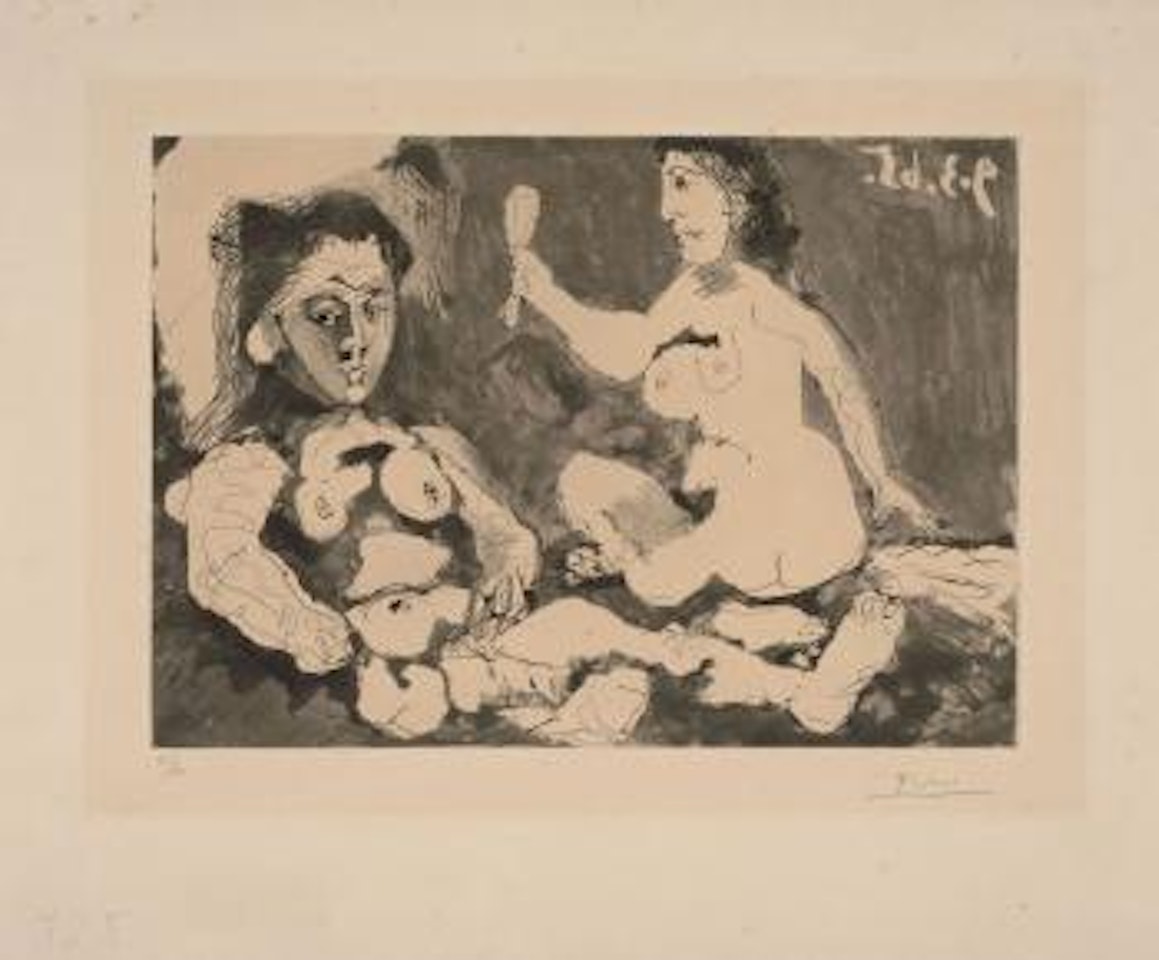 Femmes nues au miroir by Pablo Picasso