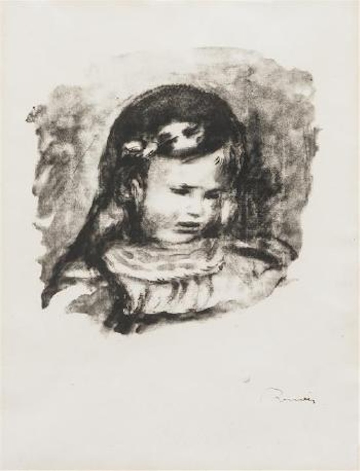 Claude Renoir, la tete baisee by Pierre-Auguste Renoir