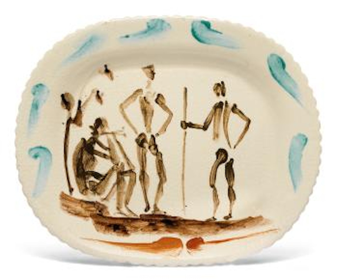 Trois Hommes Dans Un Paysage by Pablo Picasso