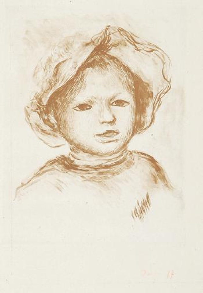 Pierre Renoir, de face; Femme nue couchée (tournée à droite) by Pierre-Auguste Renoir