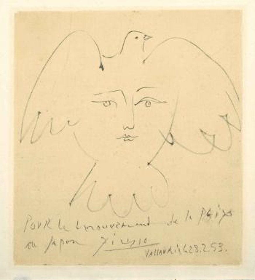 Sans titre (Visage et hirondelle) by Pablo Picasso