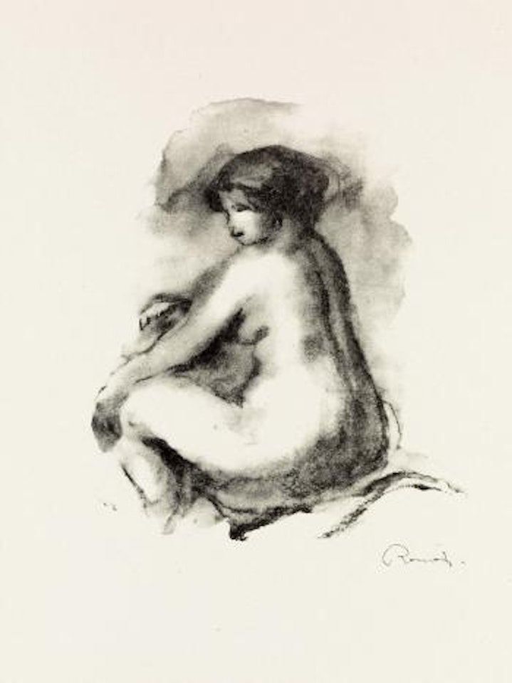 Étude de gemme nue, Assise by Pierre-Auguste Renoir
