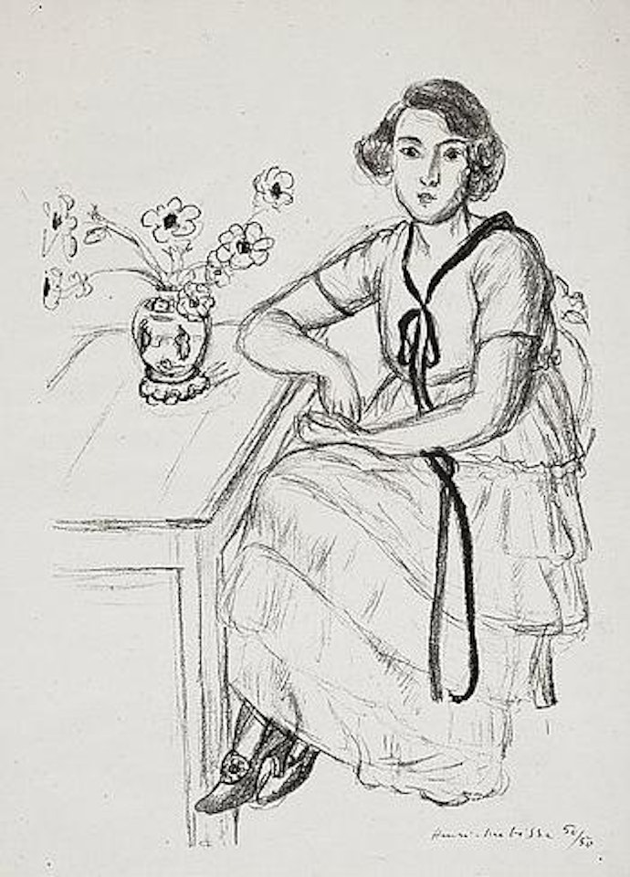 La robe jaune au ruban noir by Henri Matisse