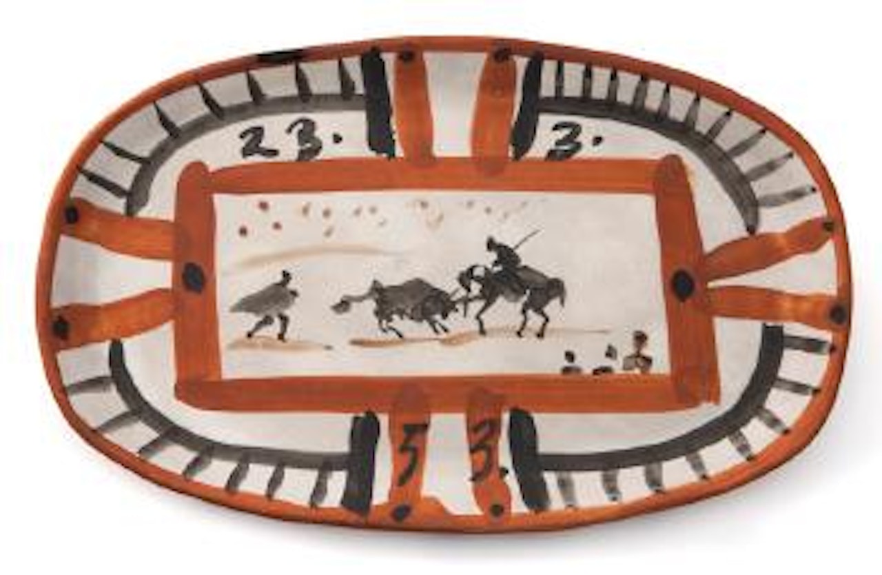 Plat picador et toreador by Pablo Picasso