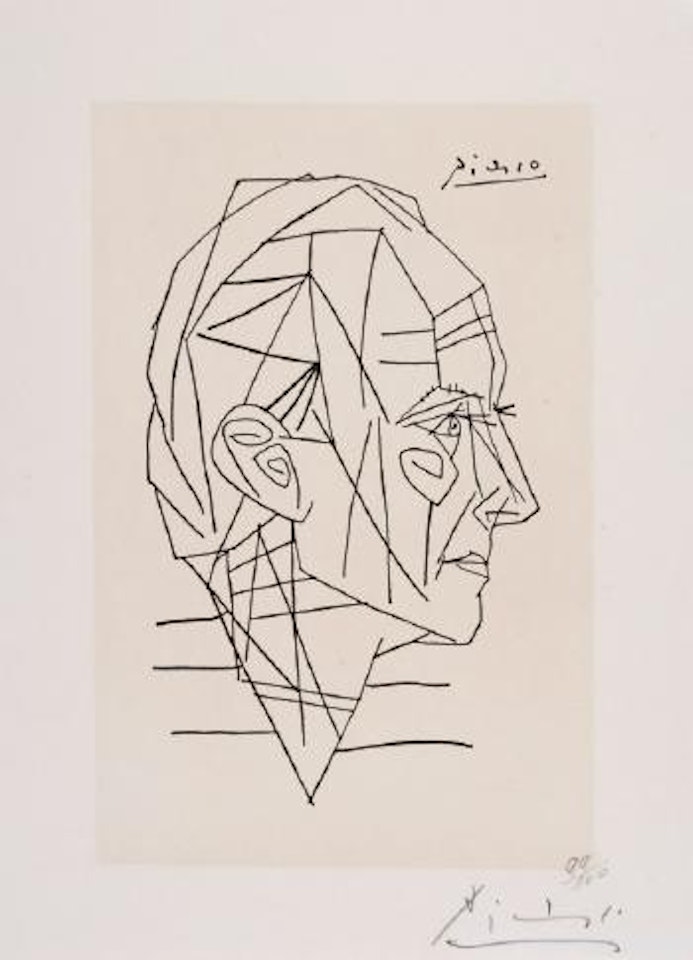 Un poeÌme dans chaque livre de Paul Eluard (C.109) by Pablo Picasso