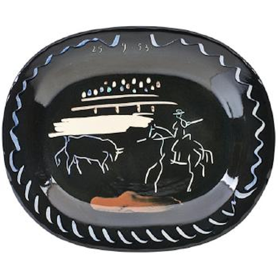 Corrida on Black Ground (Corrida sur Fond Noir) by Pablo Picasso