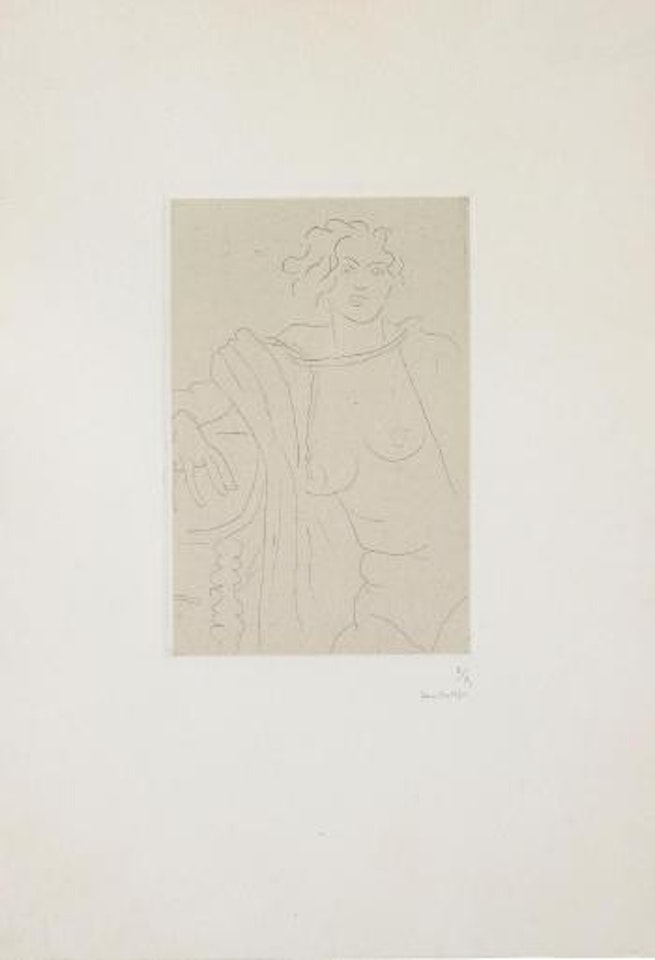 Figure assise, le bras droit appuyé sur une table (Seated Figure, Right Arm Resting on Table) by Henri Matisse