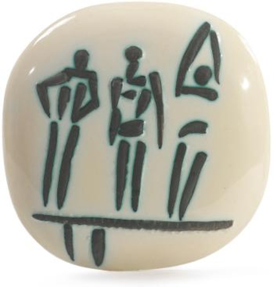 Trois Personnages Sur Templin (Alain Ramié 375) by Pablo Picasso