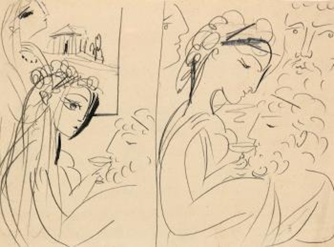 Étude Pour Lysistrata - Divers Personnages by Pablo Picasso