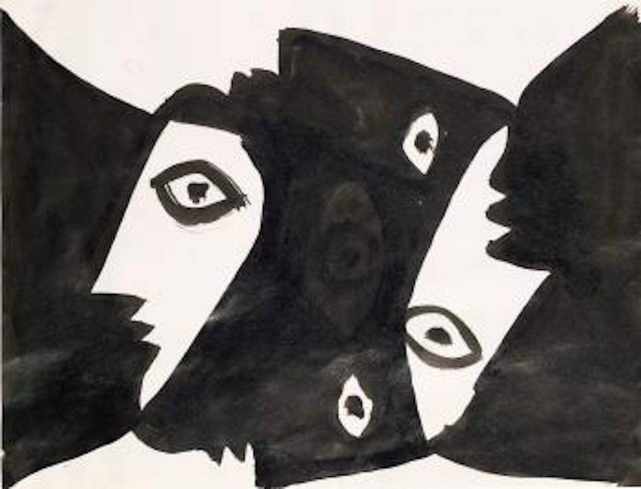 Visage À Deux Profils by Pablo Picasso