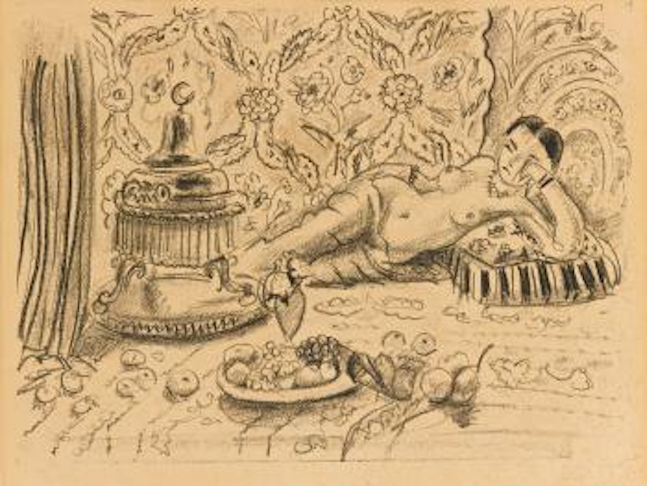 Odalisque, Brasero et Coupe de Fruits (D 504) by Henri Matisse