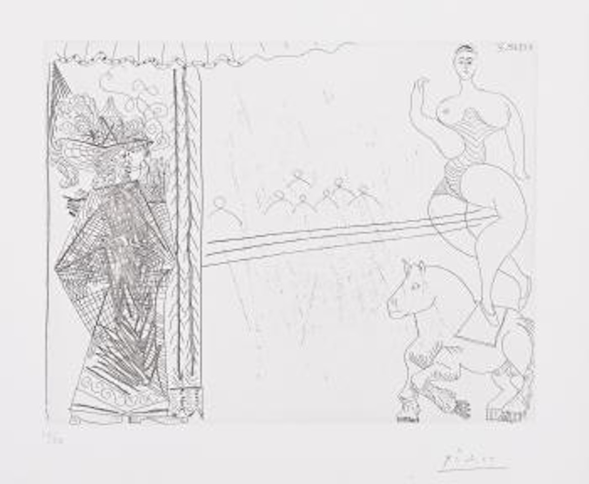 Matamore Endimanché Dans La Coulisse D'un Cirque (B 1812; Ba 1829) by Pablo Picasso
