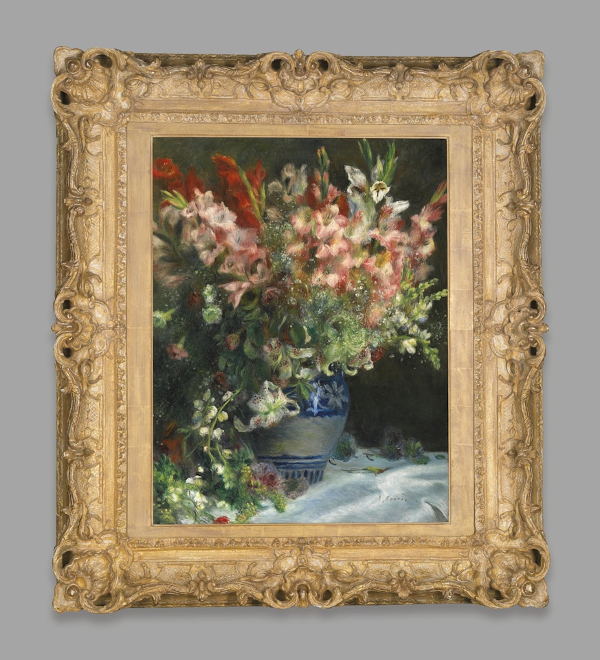 GLAIEULS DANS UN VASE by Pierre-Auguste Renoir