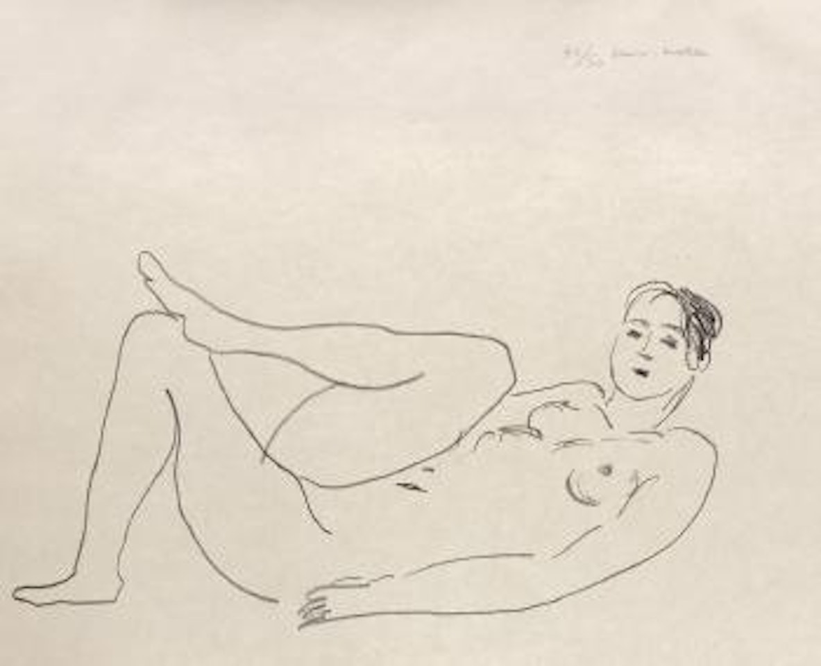 Nu couché, jambe repliée--Étude de jambes by Henri Matisse