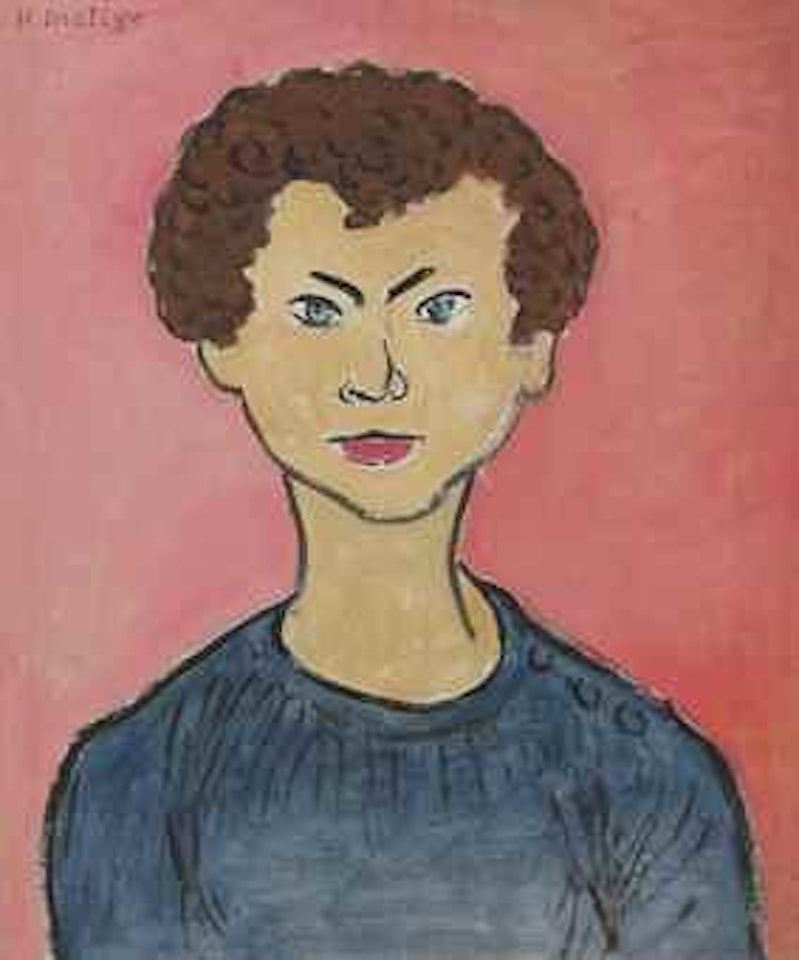 Portrait aux cheveux bouclés, pull marin (Allan Stein) by Henri Matisse