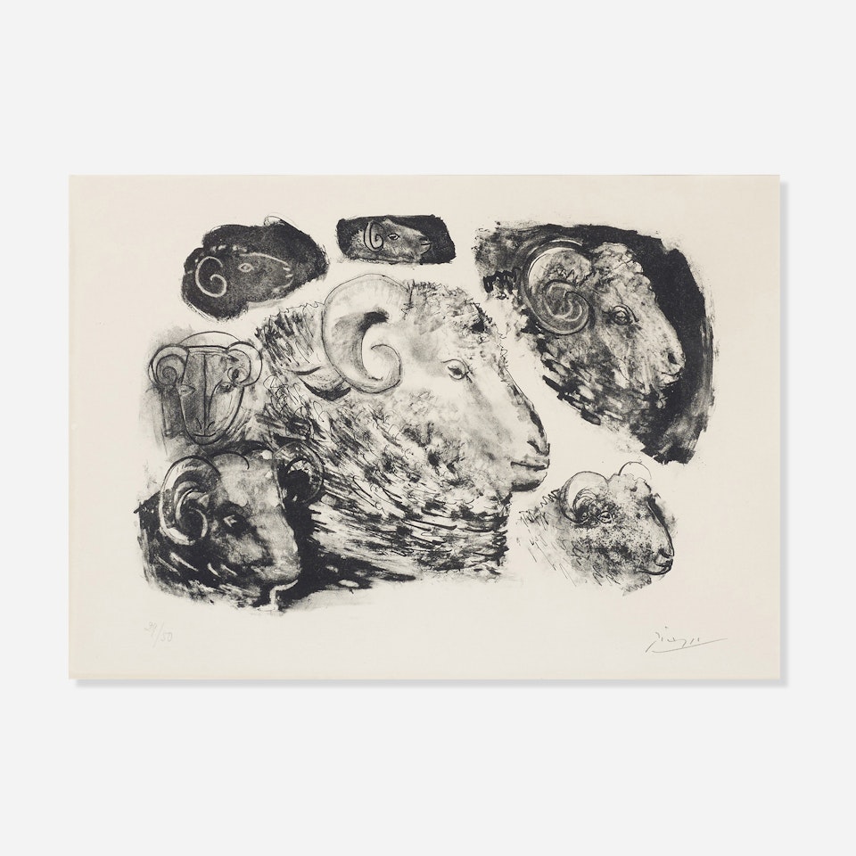 Tête de béliers by Pablo Picasso