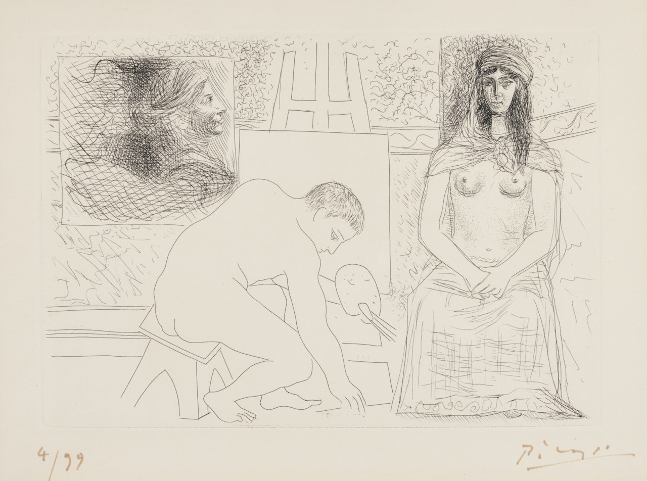 Peintre Ramassant Son Pinceau (B. 88; Ba. 129; See C. Bks 20) by Pablo Picasso