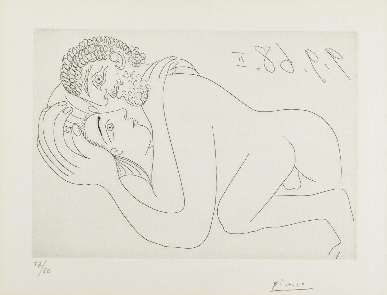 COUPLE D'AMOUREUX (RAPHAËL ET LA FORNARINA: FIN) by Pablo Picasso