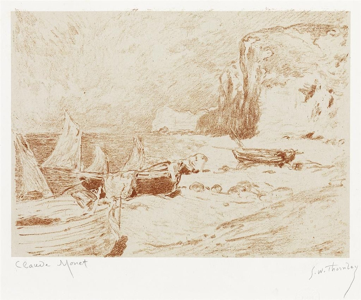 Bateaux De Pêche, Etretat by Claude Monet