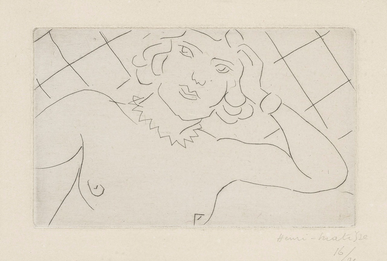 TORSE, FOND À LOSANGES (D. 145) by Henri Matisse