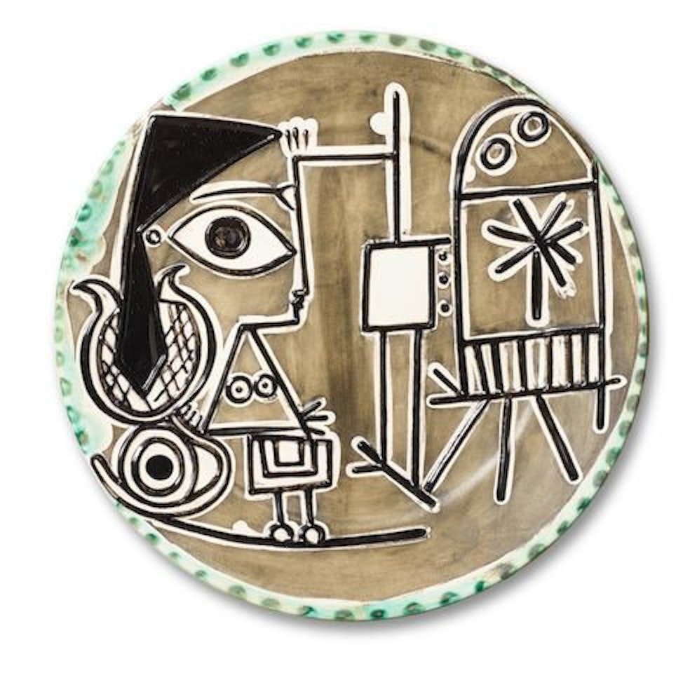 Jacqueline at the easel (A.R. 333) by Pablo Picasso
