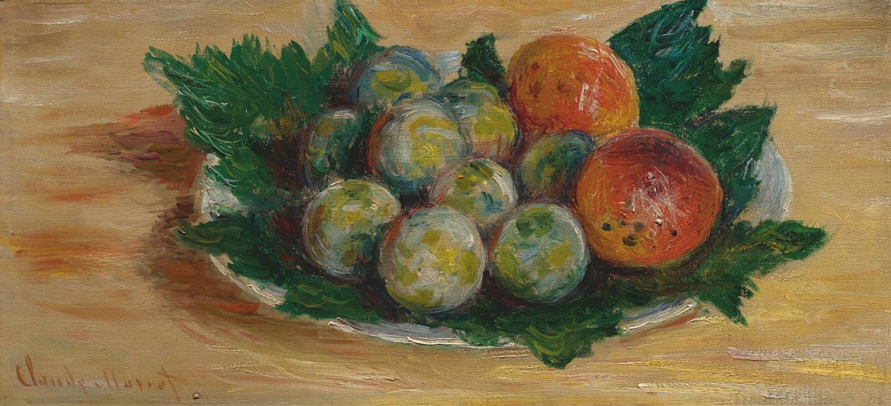 PRUNES ET ABRICOTS by Claude Monet