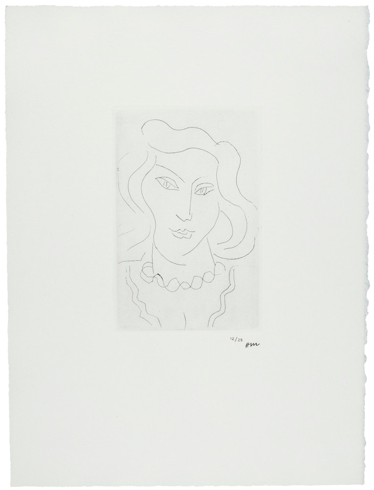 Tête de jeune femme au collier en torsade by Henri Matisse
