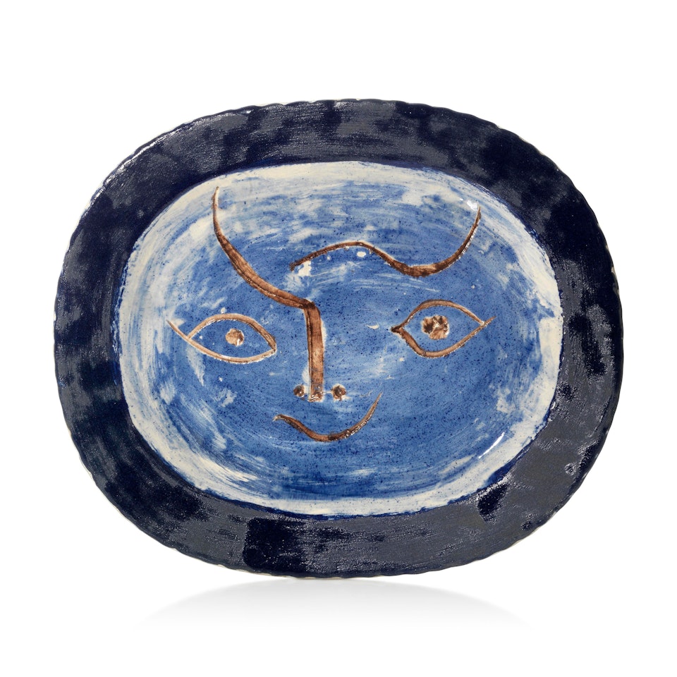 Plat à la tête de faune by Pablo Picasso