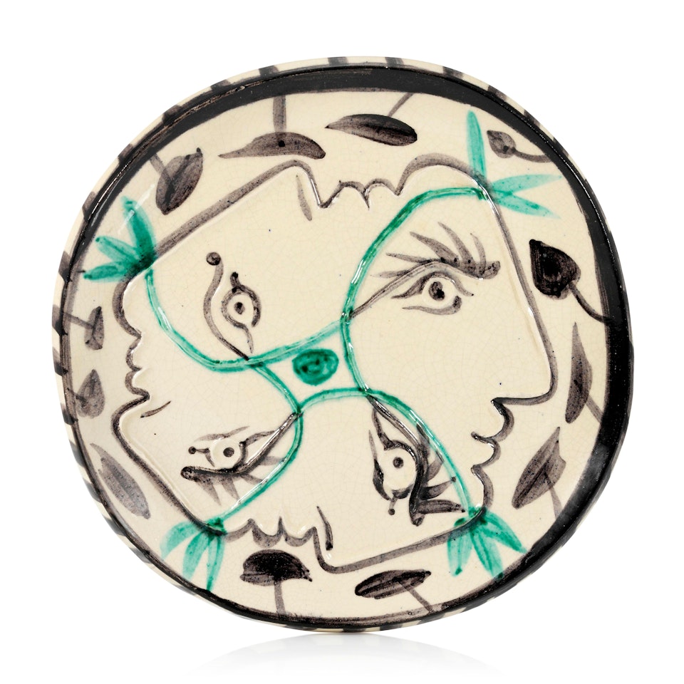 Quatre profils enlacés (A.R. 86) by Pablo Picasso