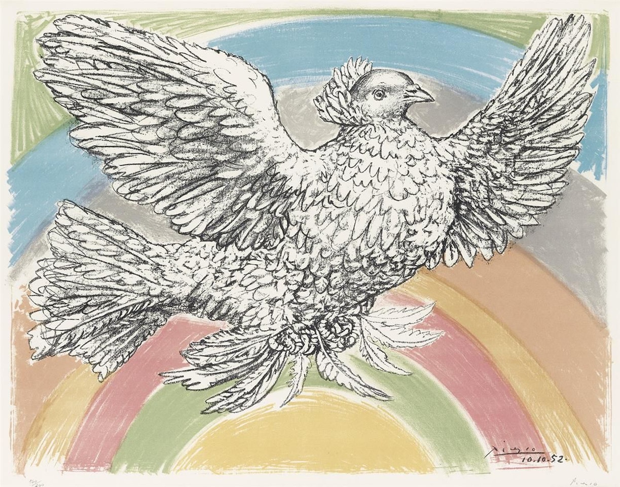Le Colombe Volant (à L'arc-En-Ciel) by Pablo Picasso