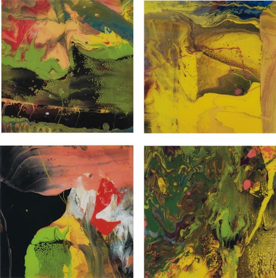 Flow (P4); Flow (P5); Flow (P6); and Flow (P7) by Gerhard Richter