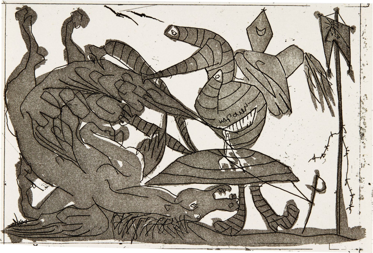 FROM SUEÑO Y MENTIRA DE FRANCO (PLANCHE II) (B. 298; BA. 616) by Pablo Picasso