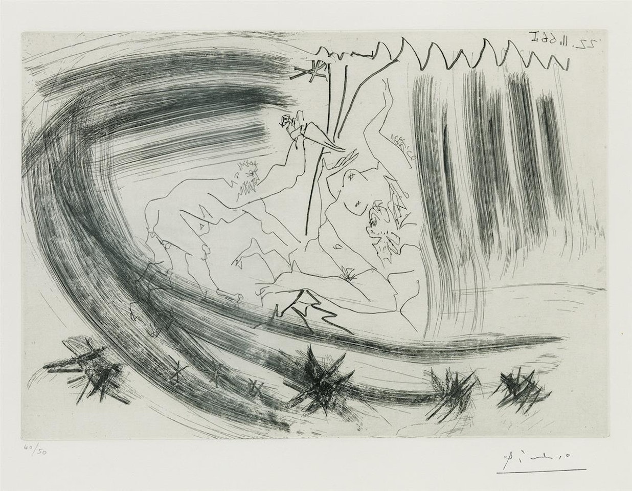 Au Theatre: Meurtre by Pablo Picasso