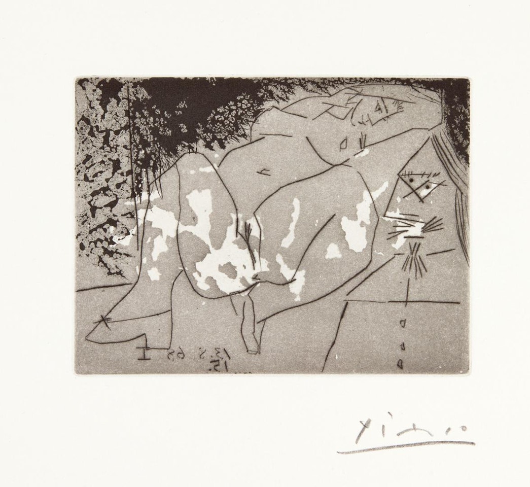 JEUNE FEMME ET <MOUSQUETAIRE> (B. 1752; BA. 1769) by Pablo Picasso