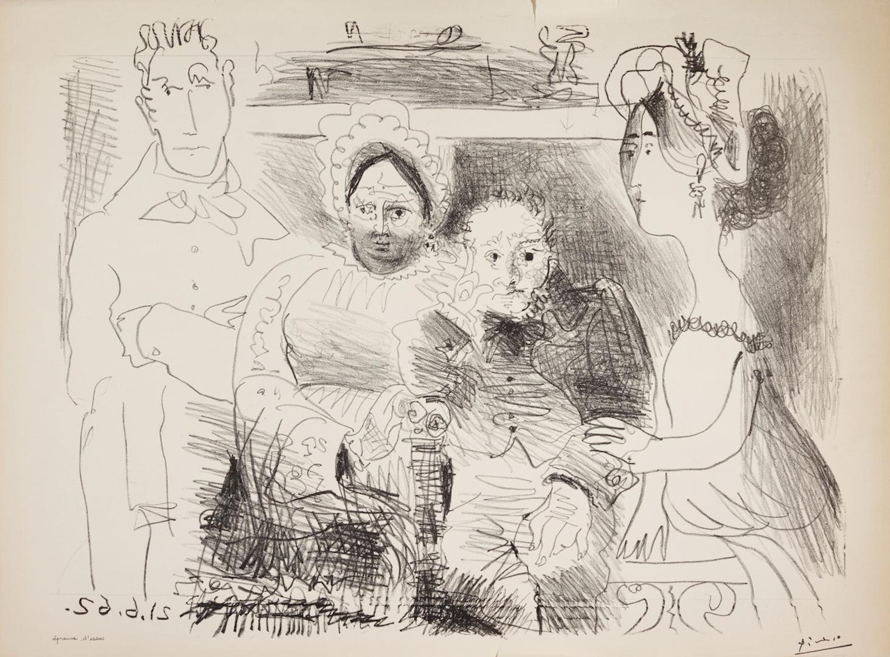 PORTRAIT DE FAMILLE I (HOMME AVEC LES BRAS CROISÉS) (B. 1029; M. 383B) by Pablo Picasso