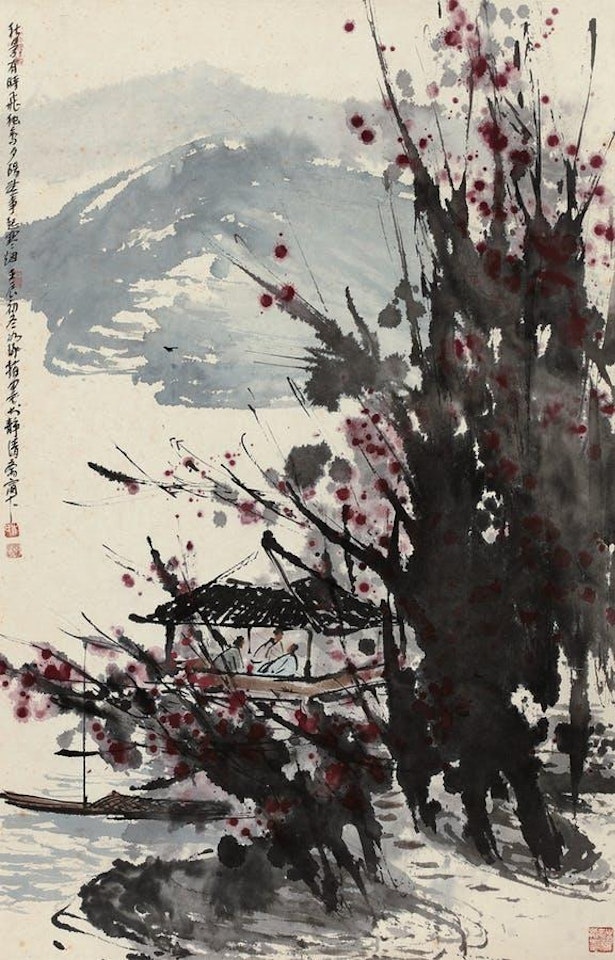 A Lonely Bird in the Autumn Scene by Cui Ruzhou