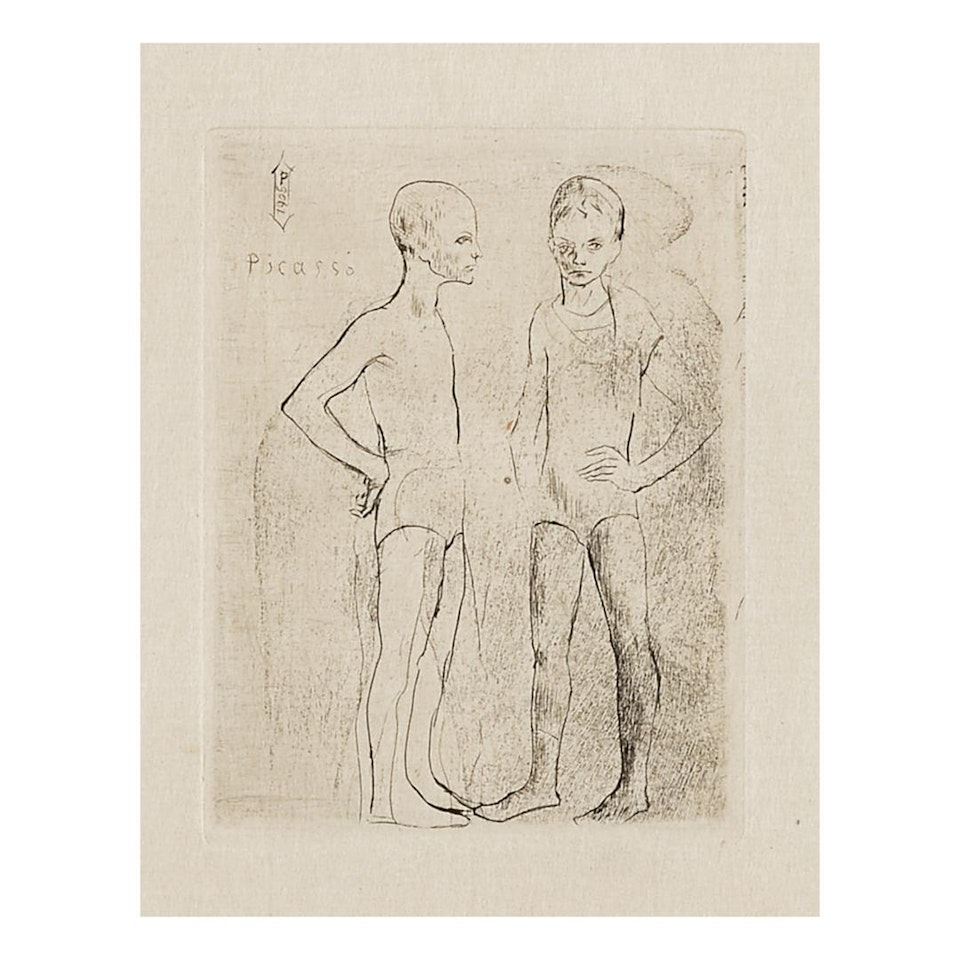 LES DEUX SALTIMBANQUES (B. 5; BA. 6) by Pablo Picasso