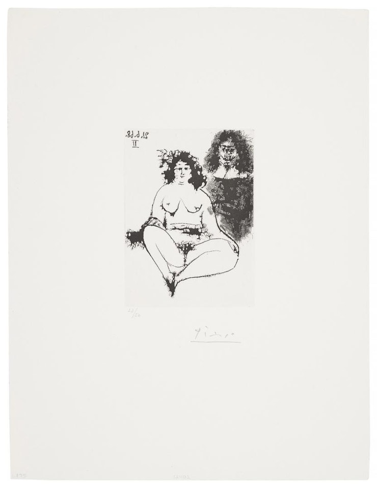 Grosse prostituée et Mousquetaire, from La Série 347 by Pablo Picasso